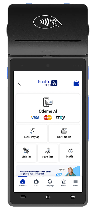 Kuaförünüze Özel Android POS Sistemi